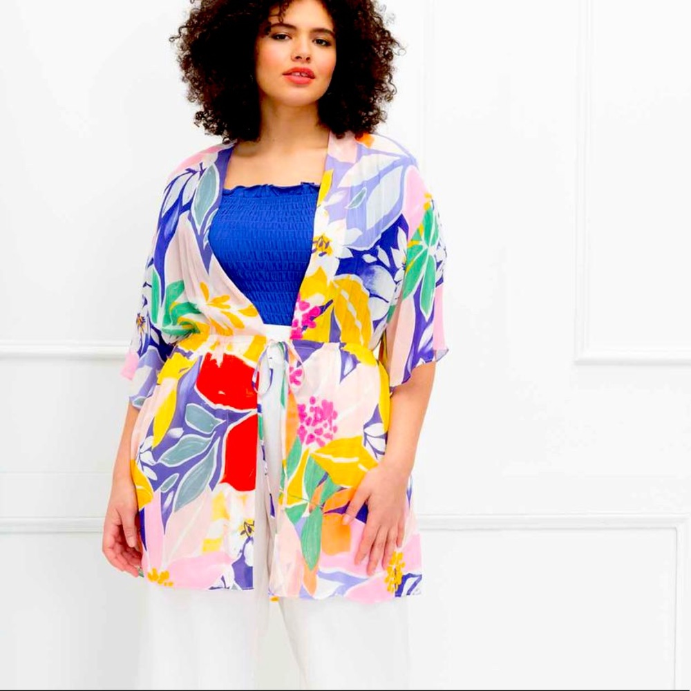 Eloquii Floral Kimono